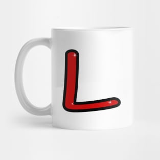 Letter L. Name with letter L. Personalized gift. Abbreviation. Abbreviation. Lettering Mug